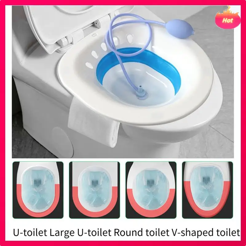

ABYP Sitz Bath, Сидячая ванна для геморроя, Сидячая ванна для сиденья для унитаза, Послеродовой уход, Паровое сиденье для женщин, Шланг для смыва
