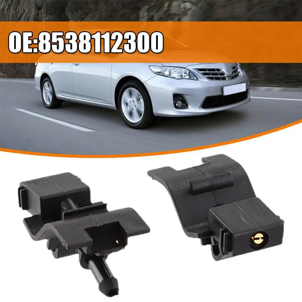 2 Pc For Mitsubishi Outlander 3 GF GG ZJ ZK ZL 12-20 MR971043-12300 Front Windshield Wiper Washer NozzleCover Liquid Sprayer