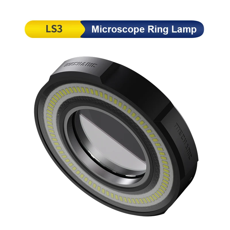 Imagem -06 - Mecânico Ls3 Microscópio Anel Lâmpada 7w Led Fonte de Luz Ajuste de Brilho Proteção Ocular Conveniente Tipo-c Interface Lâmpada