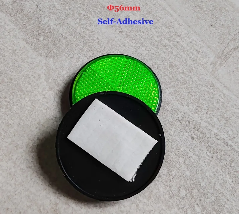 Self-Adhesive Reflector Vehicle Reflective Warning Parts Side Mark Rear/Tail/Signal for ATV Motorcycle Quad-Biking RVs Red Amber