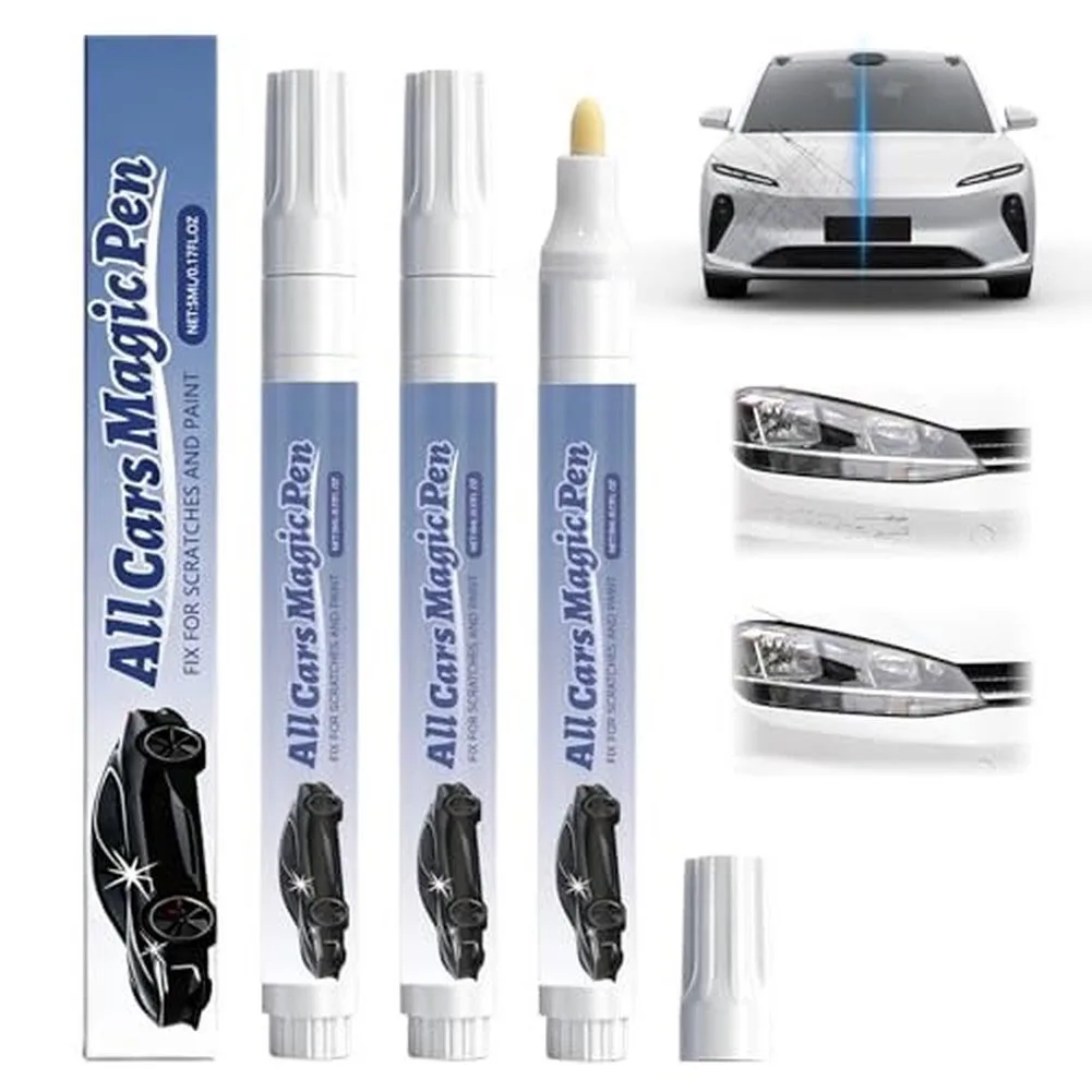 3pcs Car Scratch Repair Pen Auto Scratch Remover & Restorer For Car Paint Daily Care Car Rim Scuff Remover