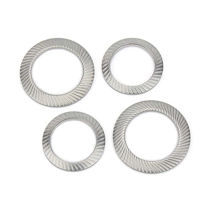 10/50pcs M2.5 M3 M4 M5 M6 M8 M10 M12 M14 M16 DIN9250 304 nerez ocel disk jaro serrated zamknout destička knurled elastická těsnění