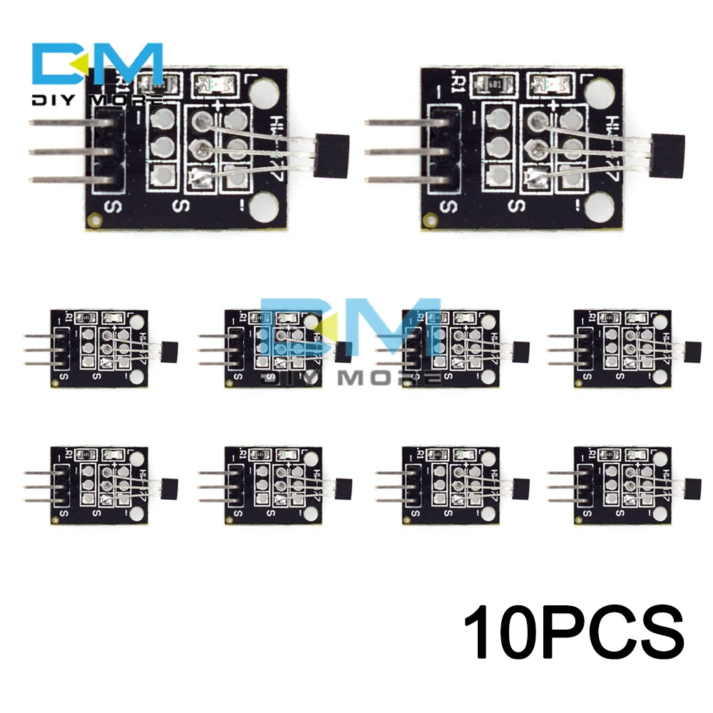 DC 3.3V To 5V KY-003 Hall Effect Magnetic Sensor Module Hall Magnetic Sensor Module Hall Effect Sensorfor Smart Cars for Arduino