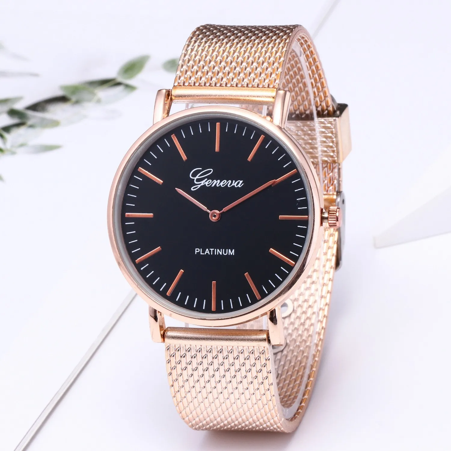 WOKAI high quality casual men\'s fashion quartz hollowed-out business watch Student boy silicone mesh strap clock retro