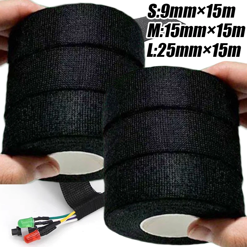 Heat-resistant Flame Retardant Tape For Car Cable Harness Wiring Fabric Cloth Warp Loom Protection Adhesive Elastic Bandage