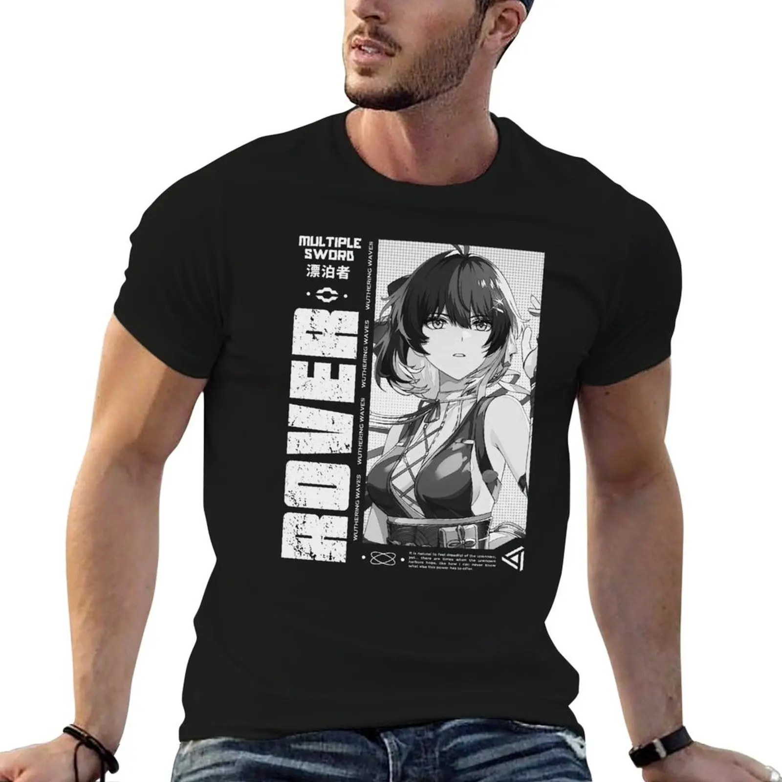 

- cotton Waves heavy man man luxury ver V.3 shirt t anime shirt Wuthering Rover t for man white t T-Shirt shirts