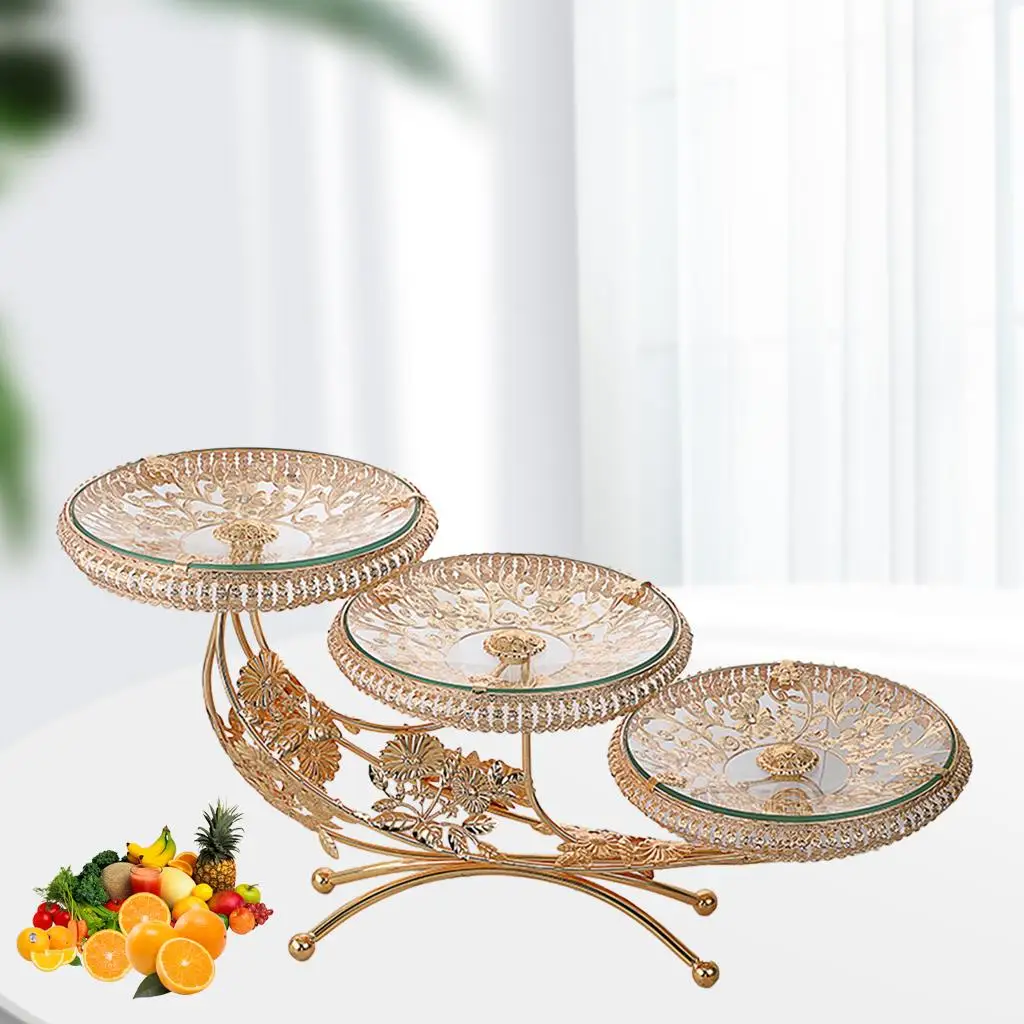 

European Round Fruit Bowl Serving Plate Holder Dessert Wedding Birthday