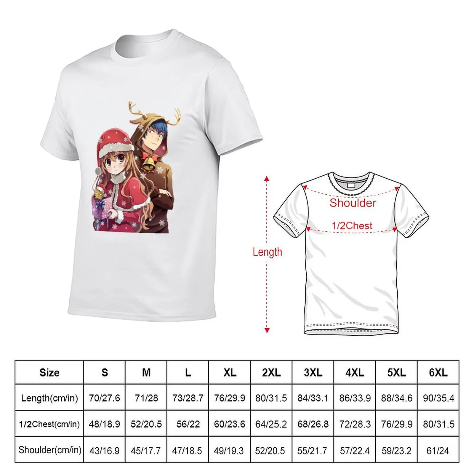 Toradora Christmas T-Shirt Plus Size Gym Sports T-Shirt