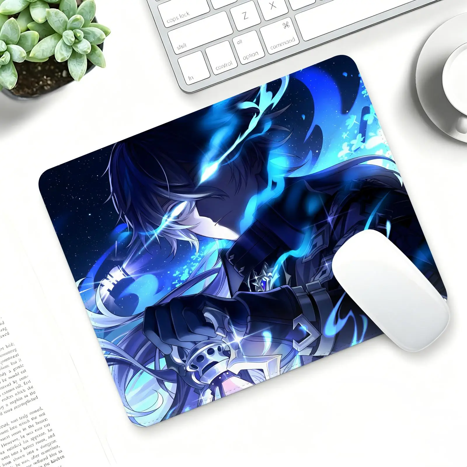 Mouse Pad Regular gaming mouse pad genshin impact Flins Office mouse pad Laptop desk mat Stitched edge S/M/L size mouse pad