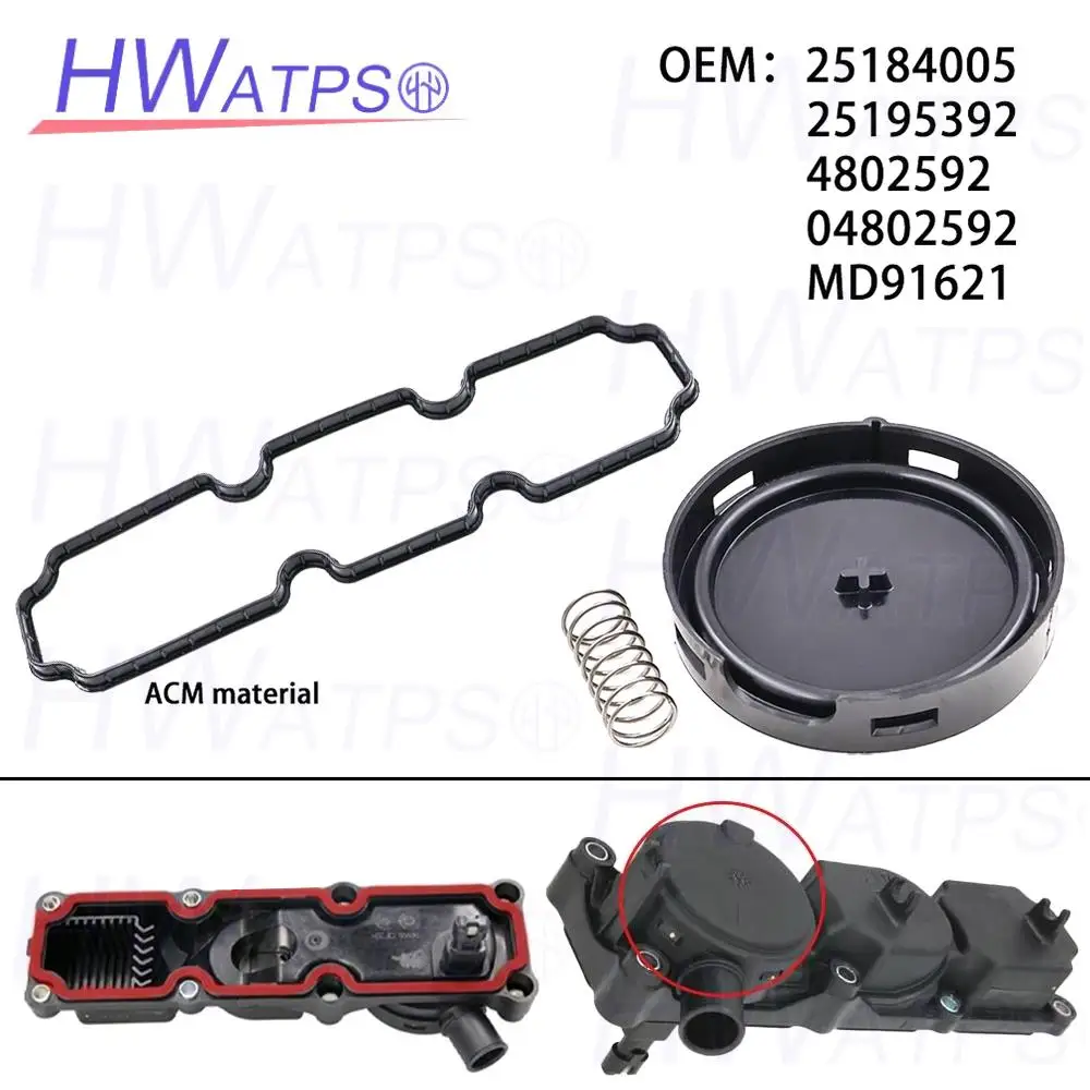 Oil Separator Diaphragm Gasket Valve Cover Repai Kit 25184005 25195392 For Chevrolet Captiva Chevrolet C100 C140 Cruze J300