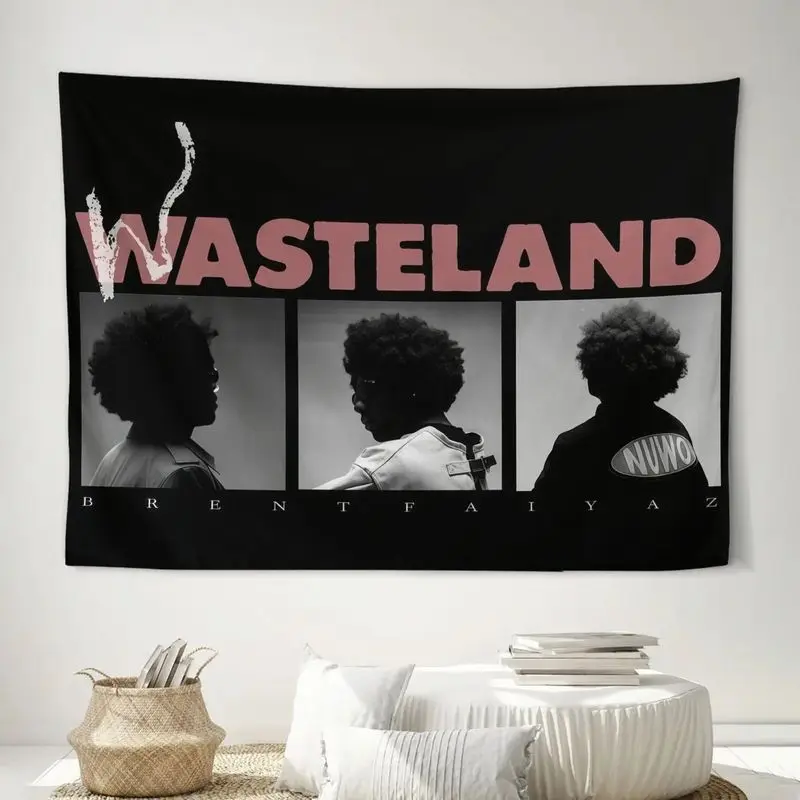 VIKAMARent Faiyaz Wasteland Album Black and White storyboard Portrait Tapestry Background Cloth Wall Hanging Trendy Room Decor