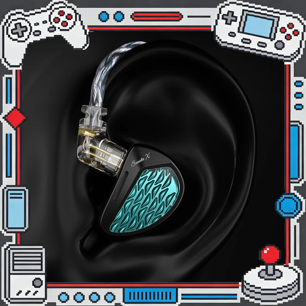 KZ Sonata X In-Ear Monitor Earphone Flagship HiFi Tunable Acoustic Structure 2nd Gen Bass Unit Wired Headphone for Audiophiles