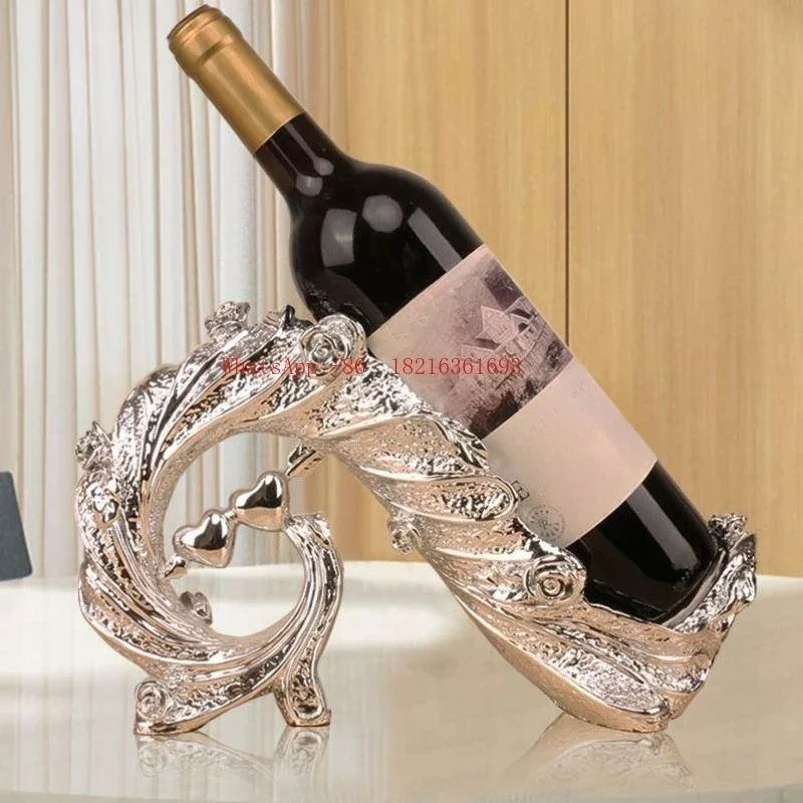 Store I182 European Peacock Wine Red Wine Rack Ornament Electroplated Restaurant Light Decoration