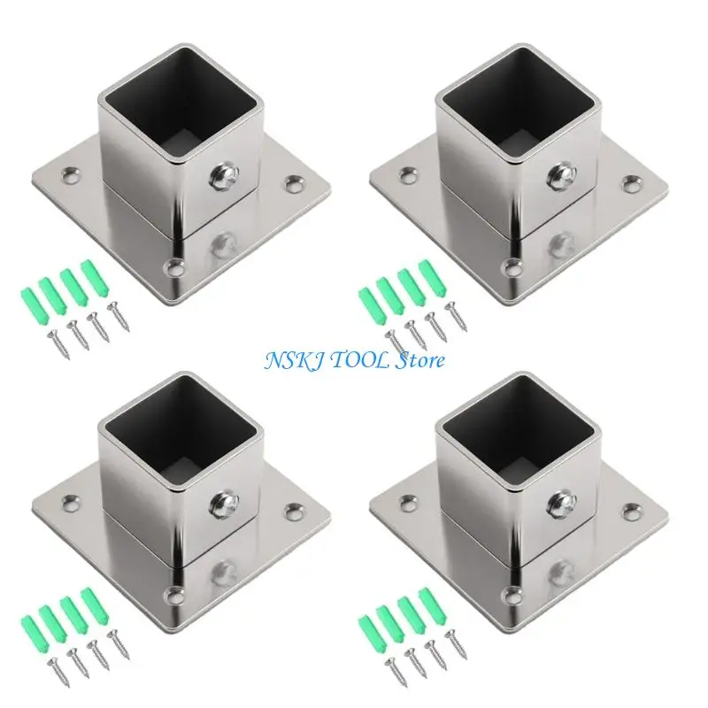 L8RC Upgrades Steel Side Mount Flange Base Closet Rod Holders with Heavy Duty Supports For Wardrobe Shelving Storage Solution