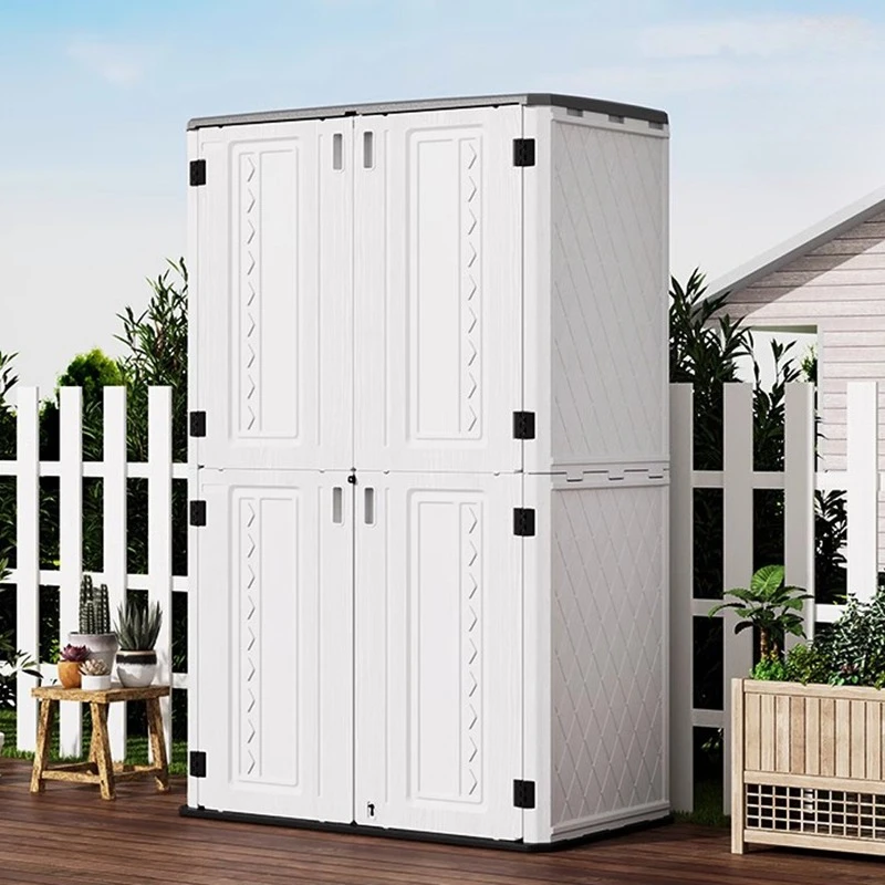 

Nordic Villa Courtyard Storage Cabinet Waterproof Sunproof Household Washing Machine Cabinet Balcony Rainproof Storage Box FYTC