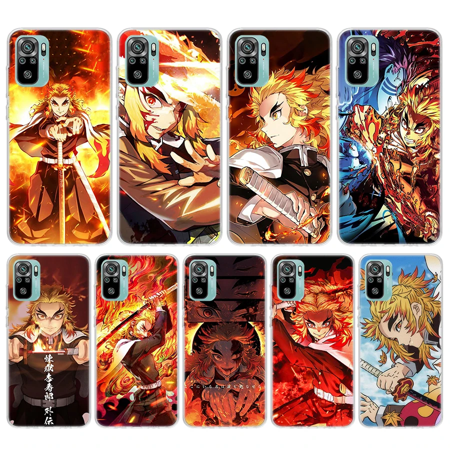 Demon Slayer Rengoku Kyoujurou Soft Phone Case For Xiaomi Redmi 10 10A 10C 9 9A 9C 9T 12 12C 8 8A 7 7A 6 6A S2 K20 K40 Pro 10X K