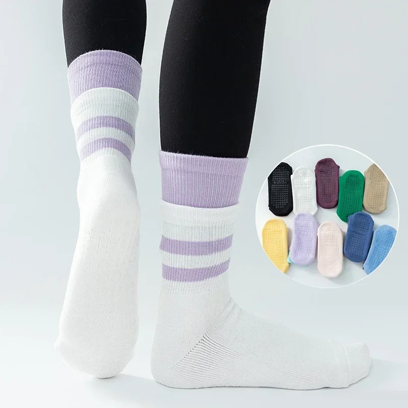 Winter Yoga Socks Anti slip Professional Cotton Silicone Non-slip Pilates Socks Women Gym Fitness Running Dance Sports Socks