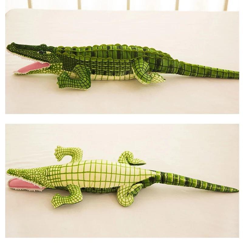 100Cm Stuffed Animal Real Life Alligator Plush Toy Simulation Crocodile Dolls Kawaii Creative Pillow For Children Gifts