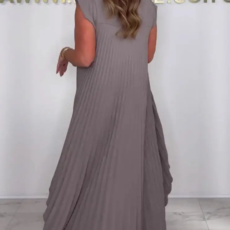 2025 Faion Stazione indipendente da donna rotonda Ne Color Sve Pantaloni a gamba dritta piegati Set da due pezzi Pantaloni casual