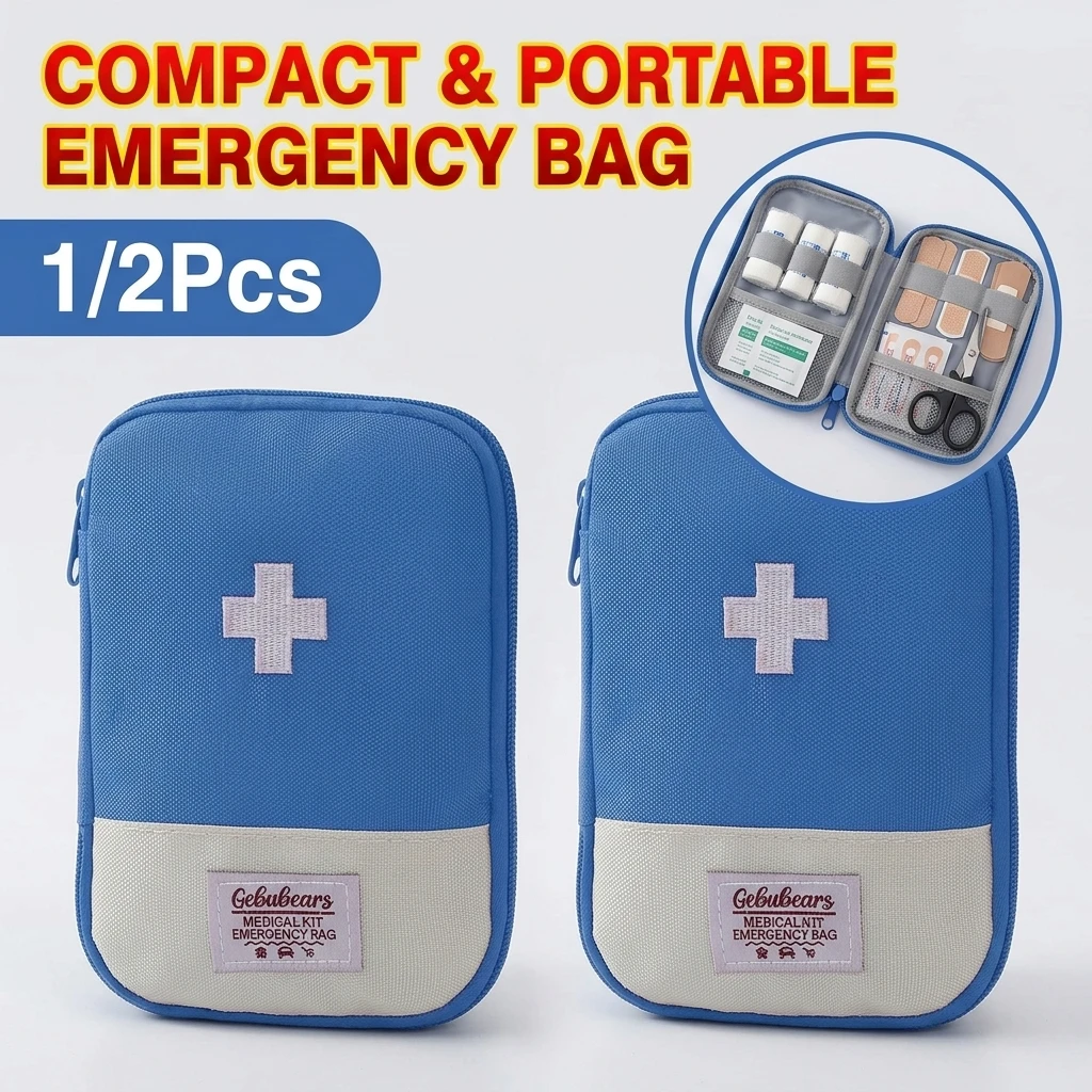 Travel Medicine Bag Pill Storage Pouch Outdoor Essentials Emergency Survival Bag Mini First-aid Kit Portable Home Storage Bag
