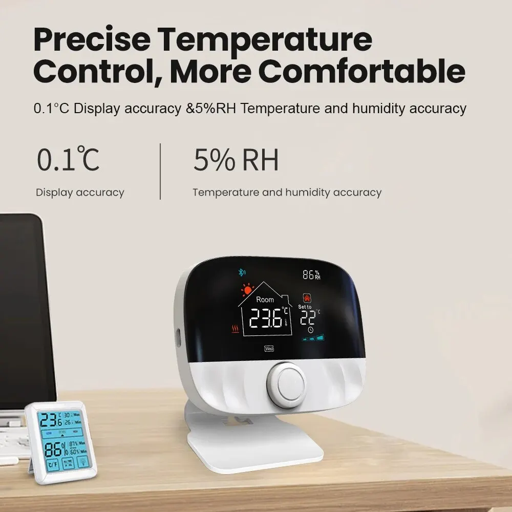 AVATTO-Tuya WiFi Smart Thermoandre, RF 433, corps d'eau et de gaz, régulateur de température d'actionneur, nous-mêmes avec Alexa,Google Home,Alice