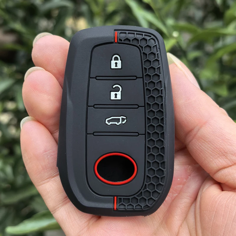غطاء حافظة مفاتيح السيارة من السيليكون لسيارة تويوتا لاند كروزر 200 300 برادو كراون TLK 200 يارس كروس هايلكس إنوفا فورتشنر كامري 55 مفتاح