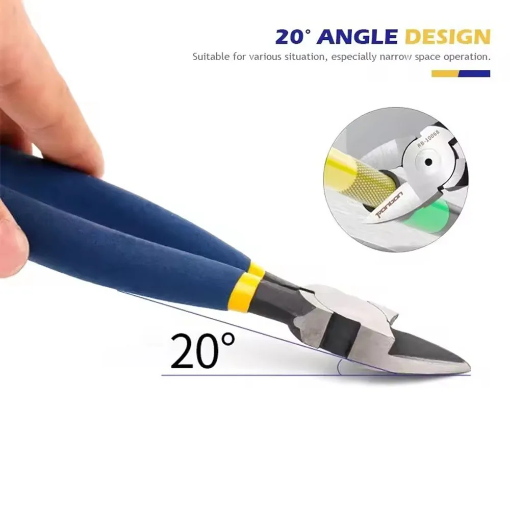 1pc Diagonal Cutting Pliers 5/6 Inch Wire Stripping Tool Side Cutter Cable Burrs Nipper Electricians DIY Repair Hand Tools