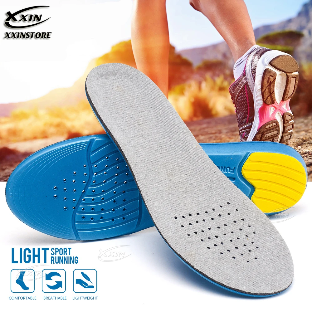 【Xxin】Memory Foam Insole EVA Sport Insoles Elastic Breathable Men W omen Running Shock Absorption Shoe Pad