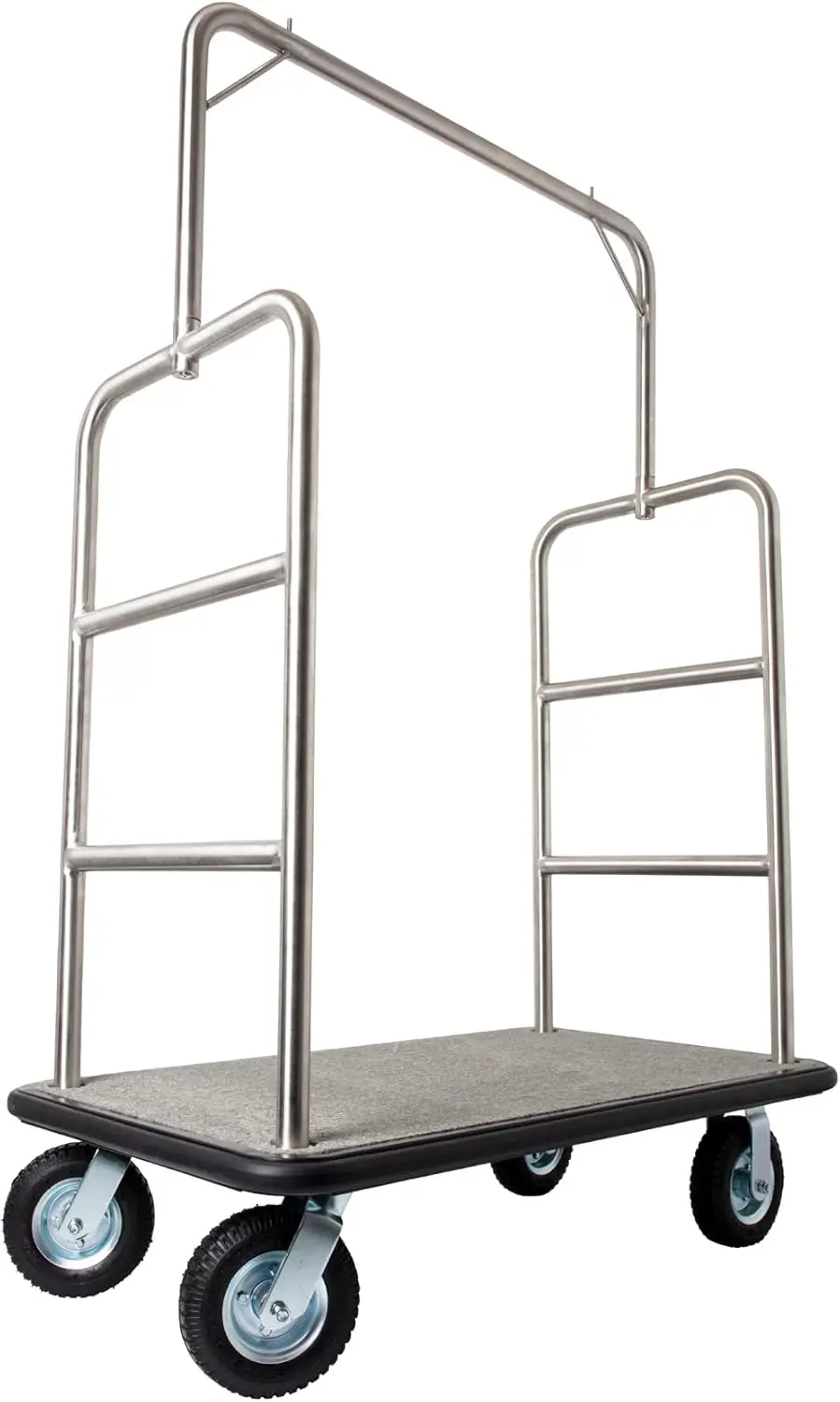 Stainless Steel Luggage Cart - Hotel Bellman Cart - Heavy Duty 1.5