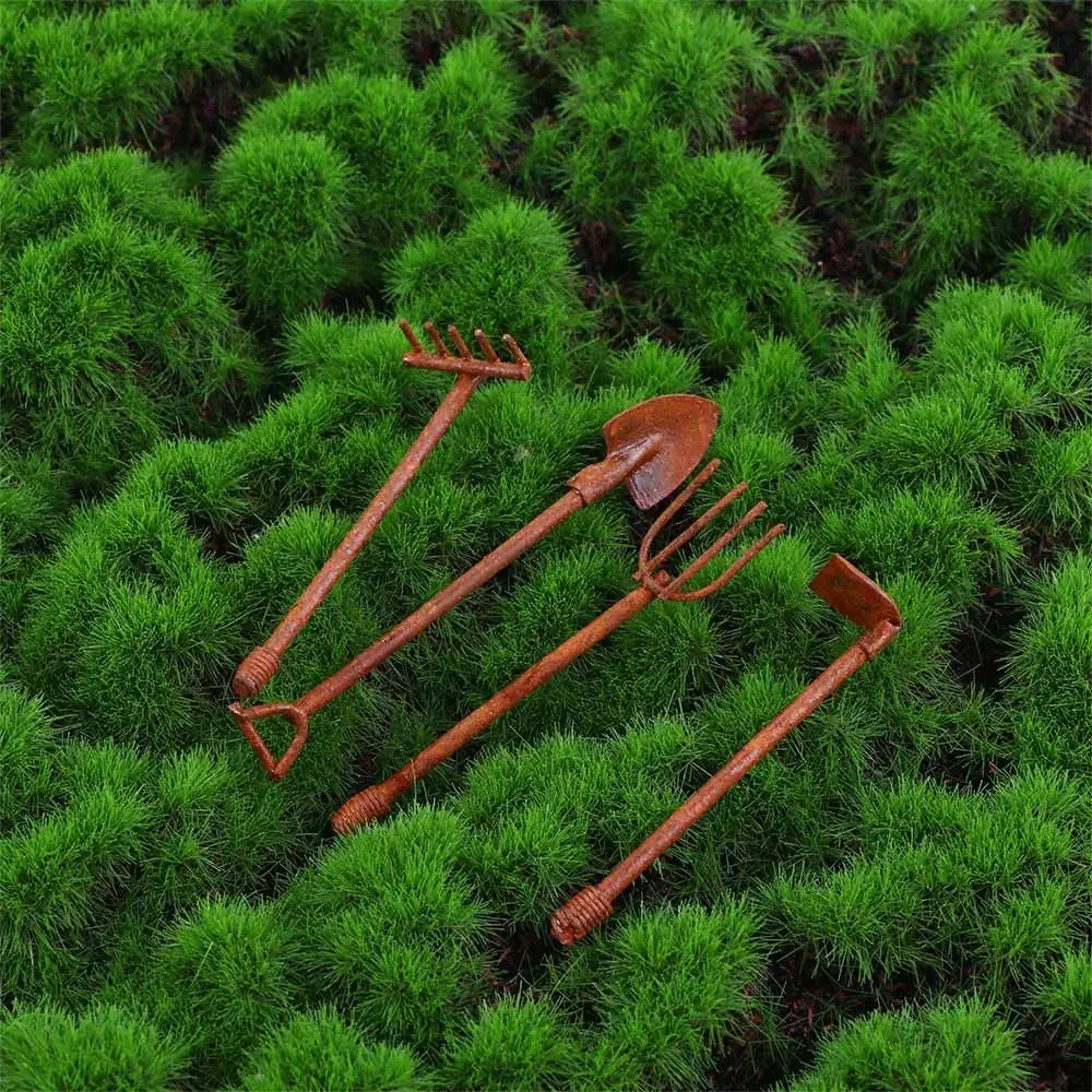 Pitchfork Micro Landscape Little หัตถกรรมเครื่องประดับของเล่นตุ๊กตา Dollhouse Miniature Farming เครื่องมือ Fairy Garden อุปกรณ์เสริม