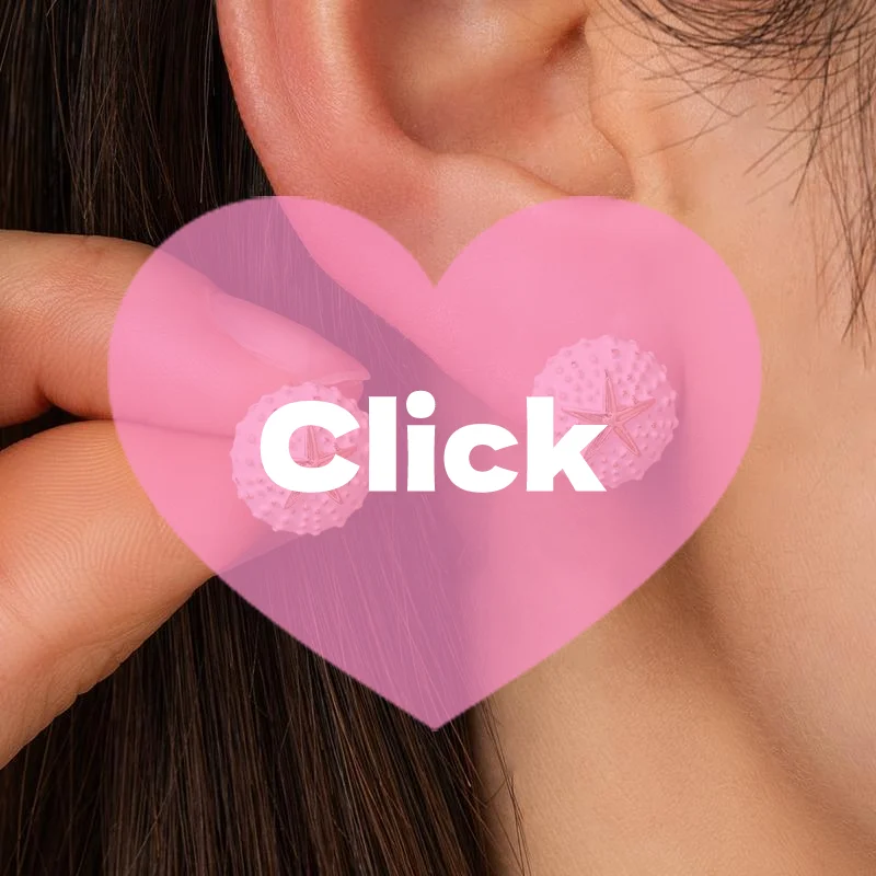 Cute Luxury Multi Color Round Sea Urchin Gold Color Starfish Stud Earrings For Women Bohemian Island Outing Pool Party Jewelry