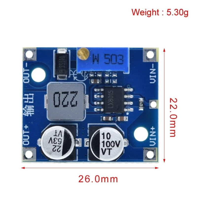 LX8015 DC-DC Adjustable Step-down Power Module Input 5-80V To 1-62V 1.5A Power Converter Over XL7015 For Solar Energy Circuit