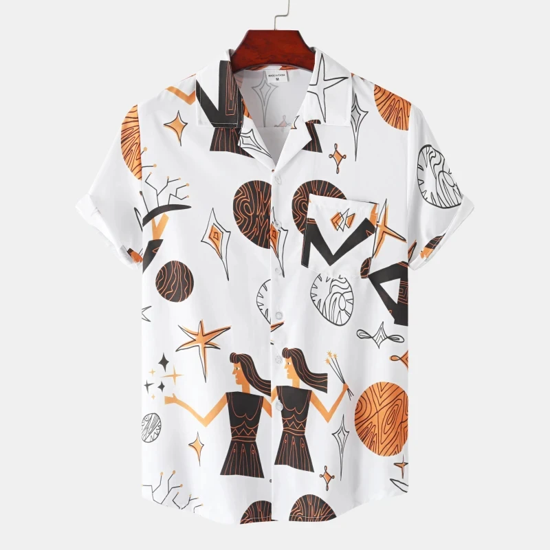 Camisa con estampado 3D de arcoíris para hombre y mujer, camisa informal de manga corta con botones de solapa, ropa de calle Unisex de gran tamaño,