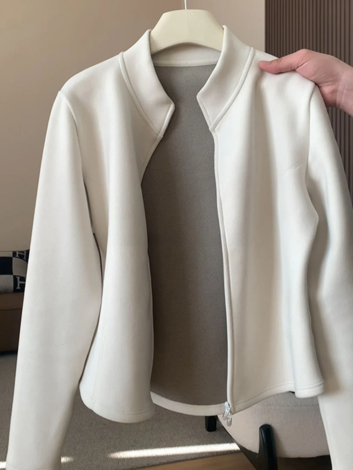 

Женская термокофта больших размеров с длинным рукавом на молнии, утягивающий кардиган-свитшот в корейском стиле для повседневной носки