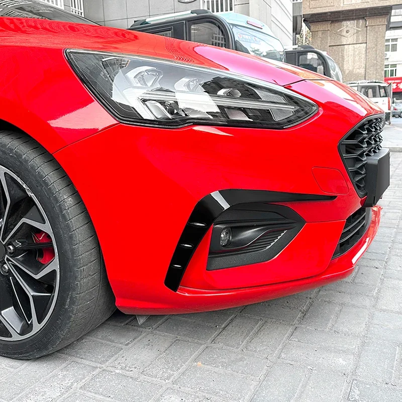 Exterior Mod ABS Front Bumper Air Vent Wind Knife Diffuser Splitter Aftermarket Auto Parts For Ford Focus MK4 ST Line 2019-2022