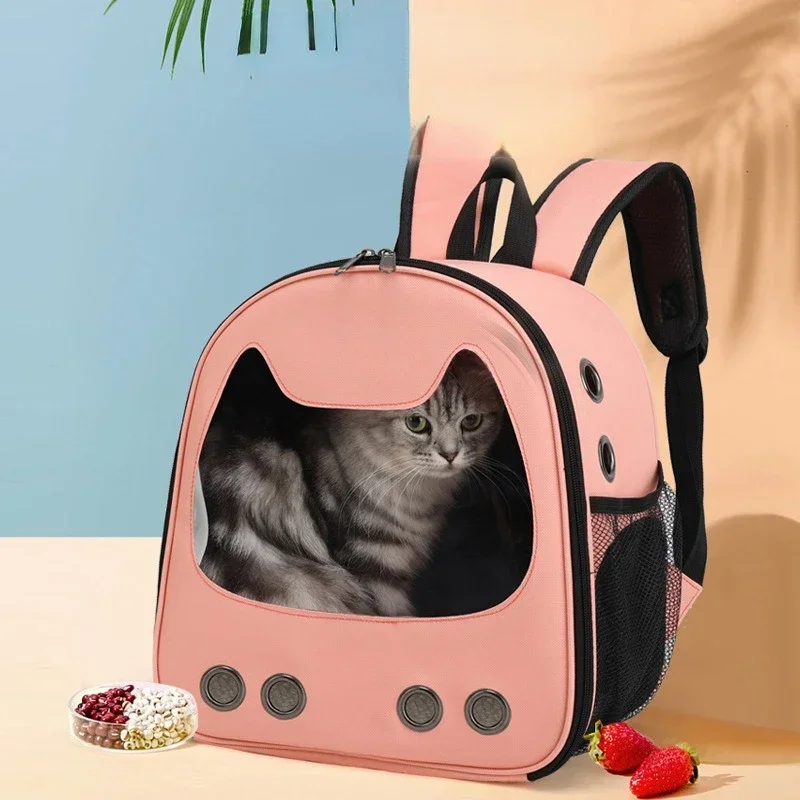 Space Backpack Carrier Bag Breathable Outdoor Pet Cat Dog Bag Portable Large Capacity Fashion Oxford Cloth Carrying Pet Supplies