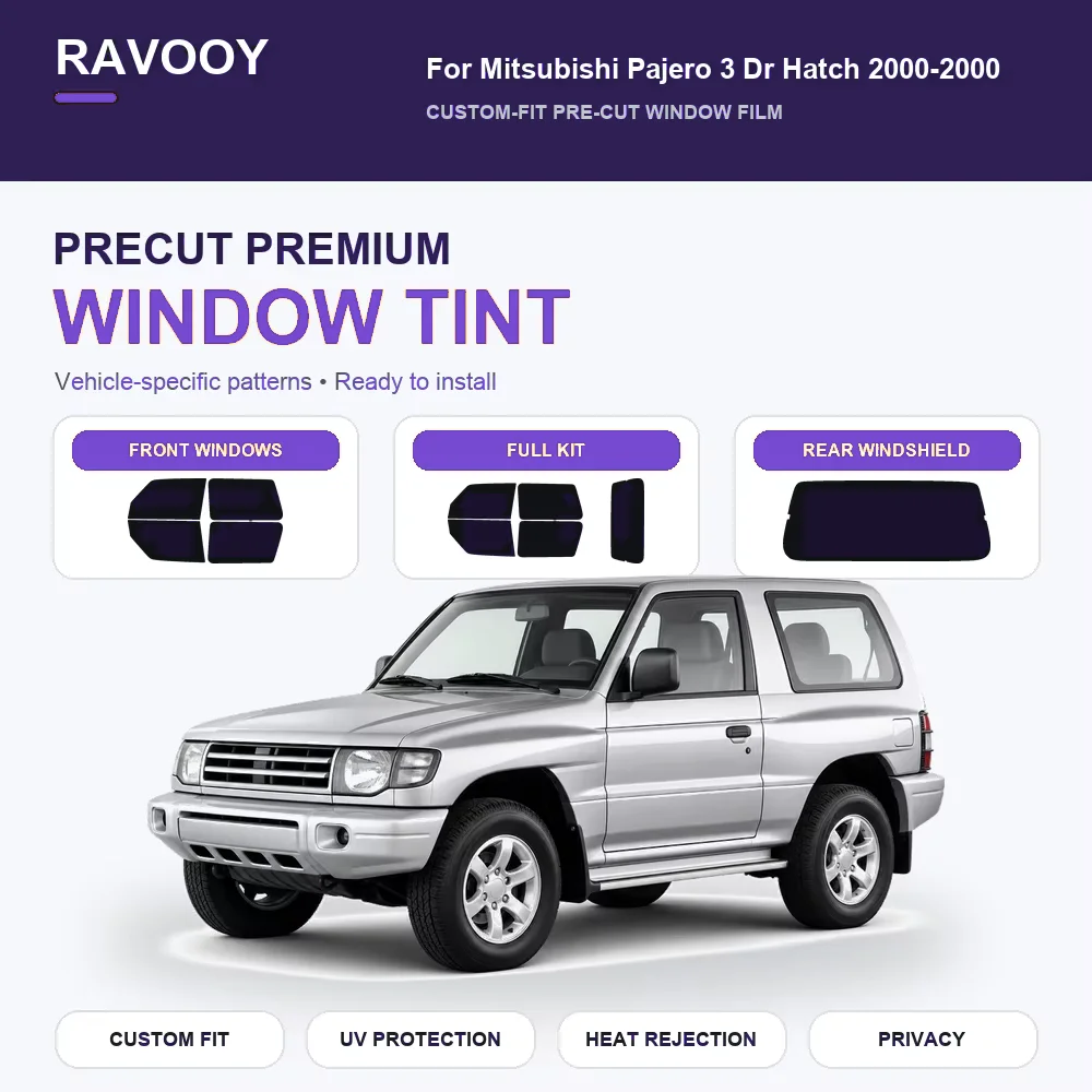 premium-precut-window-tint-kit-front-rear-windows-rear-windshield-for-mitsubishi-pajero-3-dr-hatch-2000-2000-nano-ceramic-film
