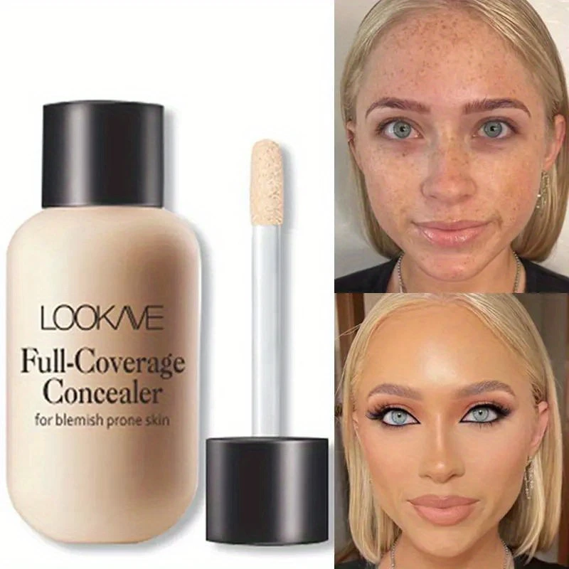 Lightweight Small Mini Bottle Liquid Concealer Full Coverage For Acne, Dark Circles Corrector And Blemishes for Travel Cosmetics