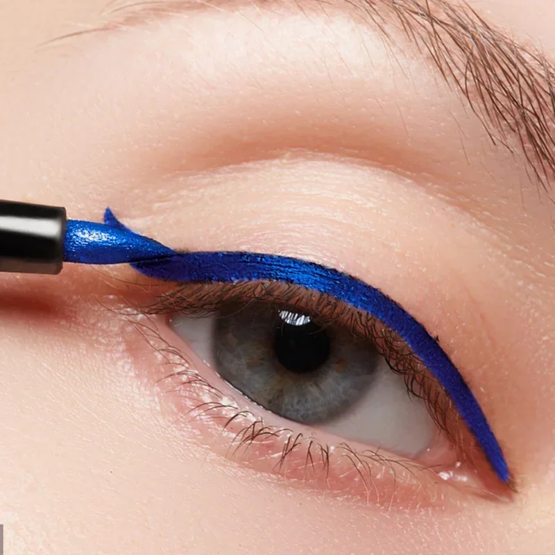 Heallor Blue Matte Liquid Eyeliners Waterproof Lasting White Sweatproof Quickily Drying Eyeliners Pencil Eyes Cosmetics Make up