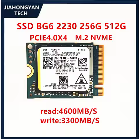 Original For KIOXIA BG4 128G BG6 2230 256G 512G 1T PCIE4.0 M.2 NVME Solid State Drive Laptop Supports Steam Deck Handheld Camera
