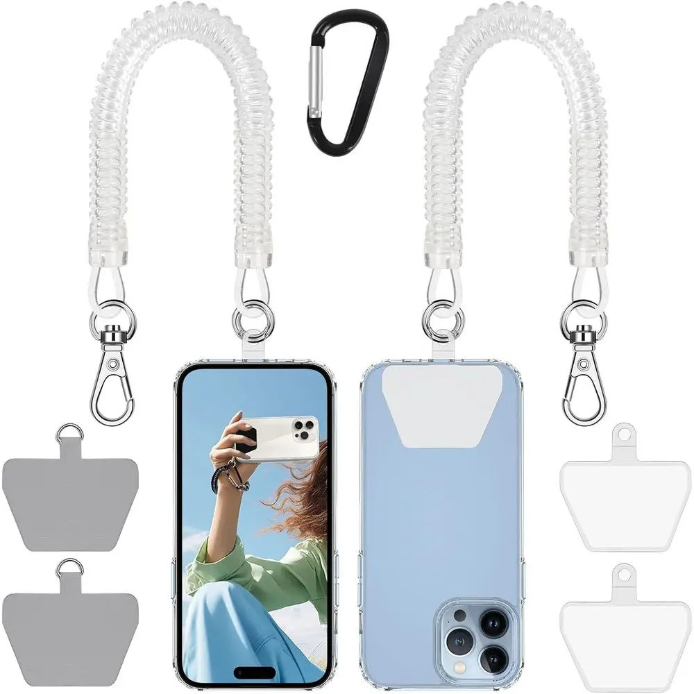 

Outdoor Hiking Lanyard Leash with 4 Patches, 2x Pet Tether, 4x Tether Tabs, 1x Carabiner for Cycling, Skiing, and Keys