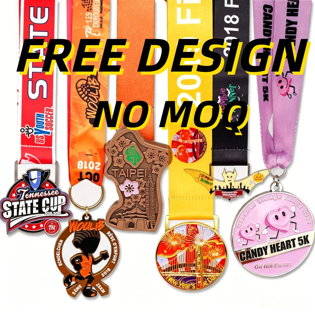 Custom Medal Personalized Award Medal Enamel Soccer Custom Shape UV PrintingTechnique-Souvenir Gift