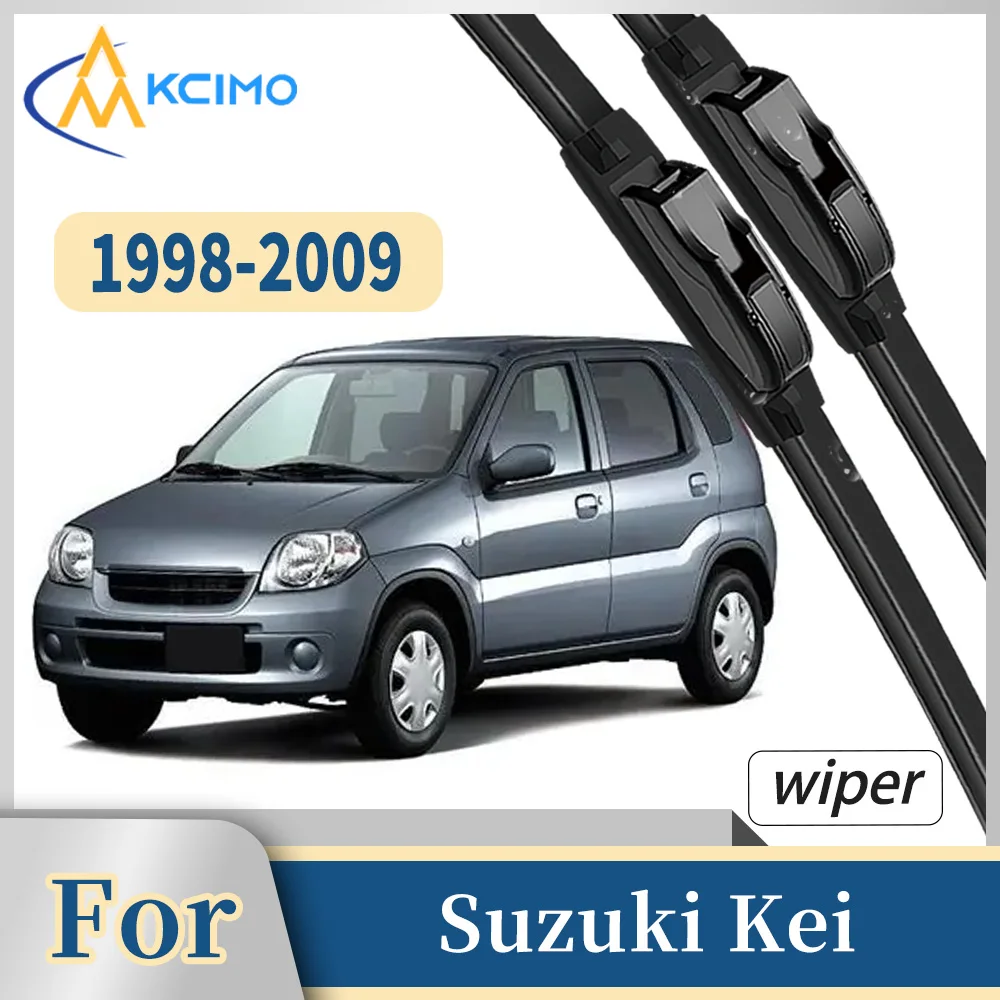 

Premium Rubber Front Windscreen Wiper Blades For Suzuki Kei 1998-2009 Quiet Smooth Wiping Waterproof Windshield Kit 2Pcs