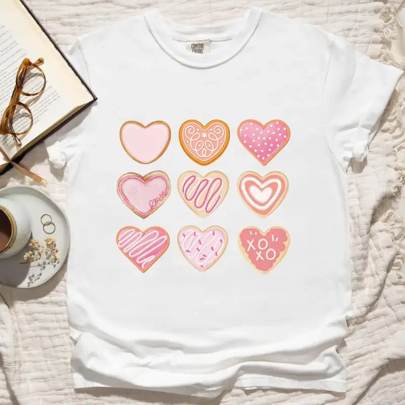Cute Decorated Heart Cookie T Shirt Perfect Valentine's Day for Bakers  Baking Lover Pastry Chef