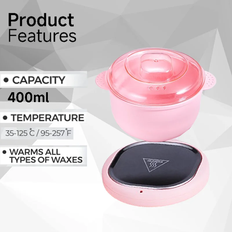 Silicone Depilatory Shaving Wax Heater  Machine for Depilation Professional Home Appliance SPA Paraffin Pot Foldable Wax Heater