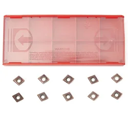Professional Grade Lathe Turning Tool Holder, 10PCS CCMT060204 Carbide Inserts CCMT0602 For Steel Alloy Machining