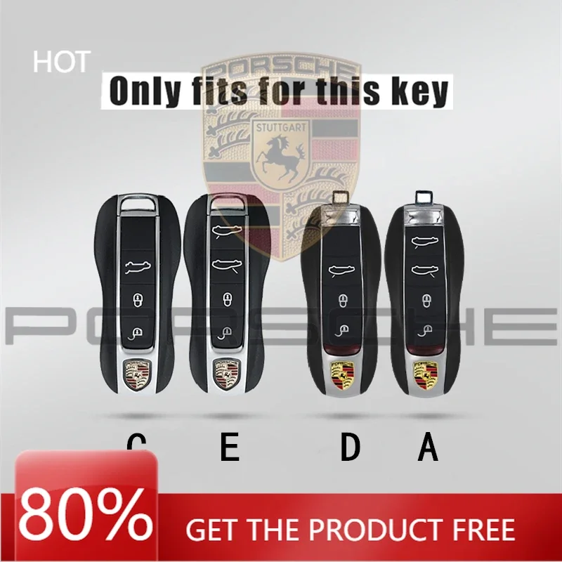 

For Porsche Cayenne Macan Panamera 918 911 Zinc Alloy Silicone Car Key Case Cover Protection Shell For Porsche Panamera Spyder C