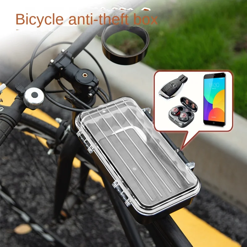 Bicycle mountain bike riding mobile phone key headset portable anti-theft safe box password box