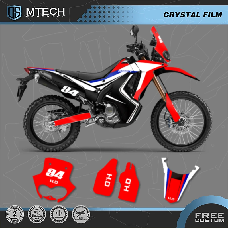 

DSMTECH Custom Motorcycle Graphics Enduro Decals Stickers Kits For HONDA 2017 2018 2019 2020 CRF250 RALLY For CRF250 RALLY 01