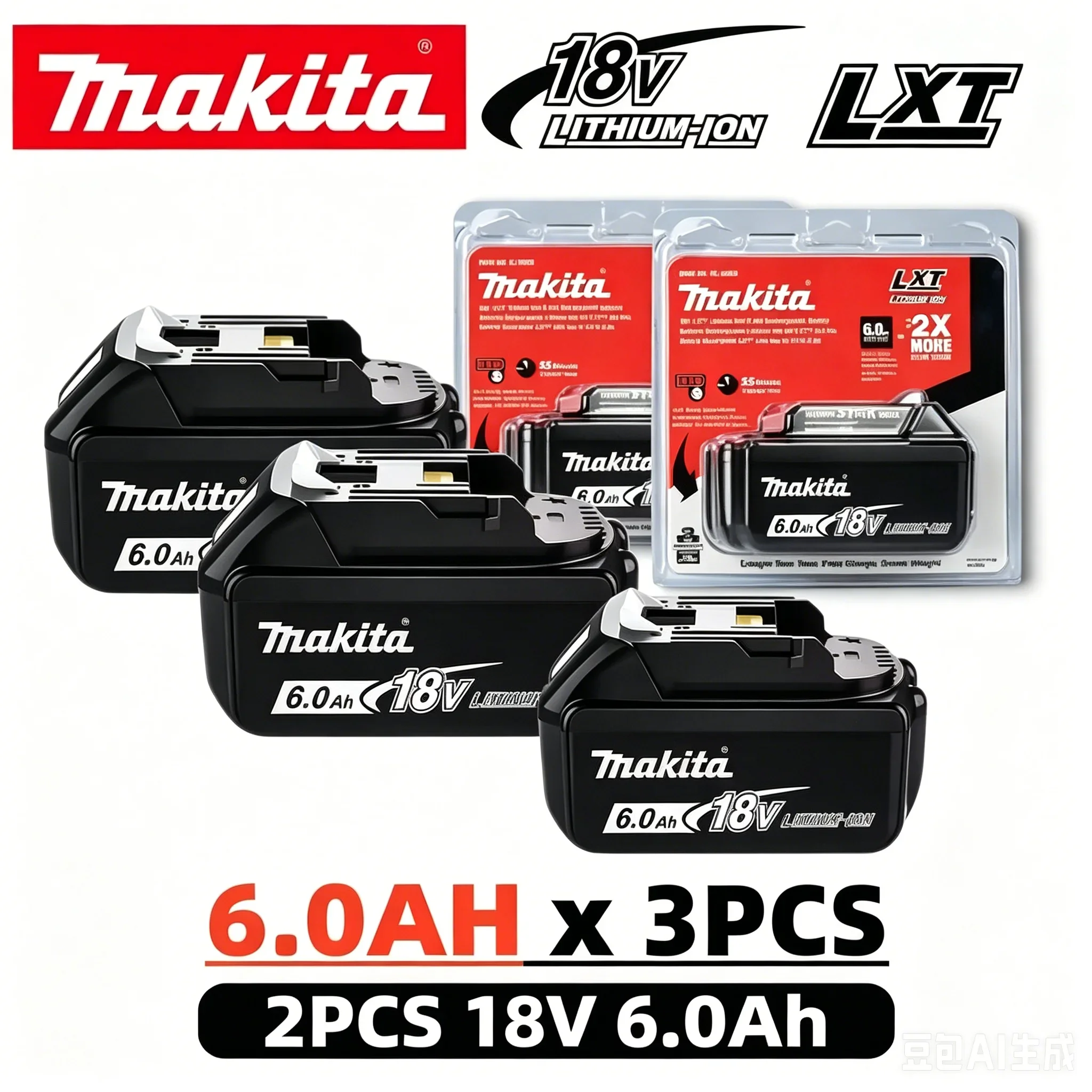 original 100% makita battery, makita 18v Tools Lithium Battery 6Ah/ for makita DTW700 ，DDF487 ，DTD173 ，DGA404 ，HR140D ，DJV182